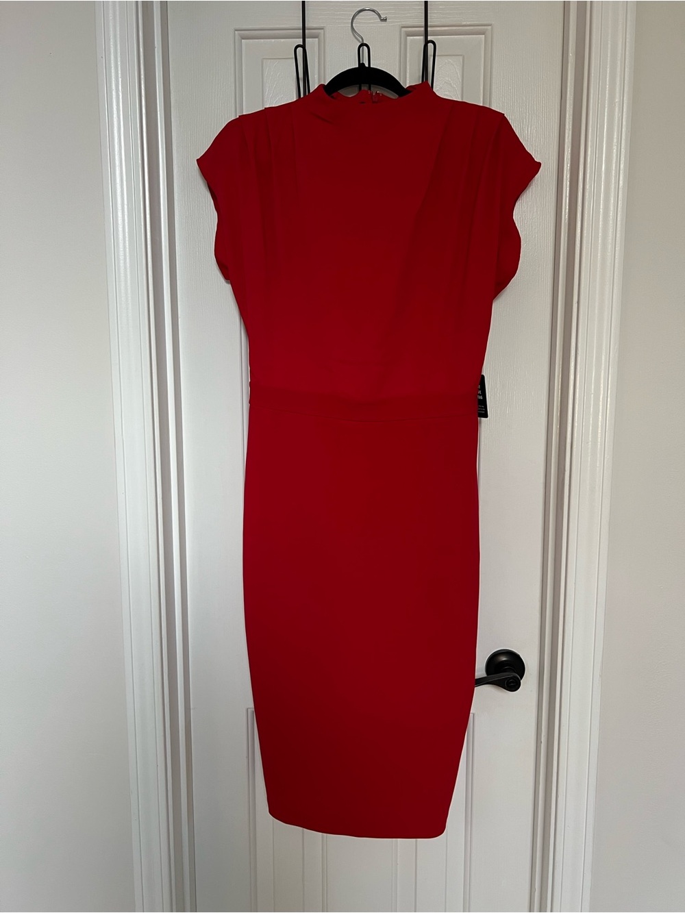 Express Red Midi Sheath Dress